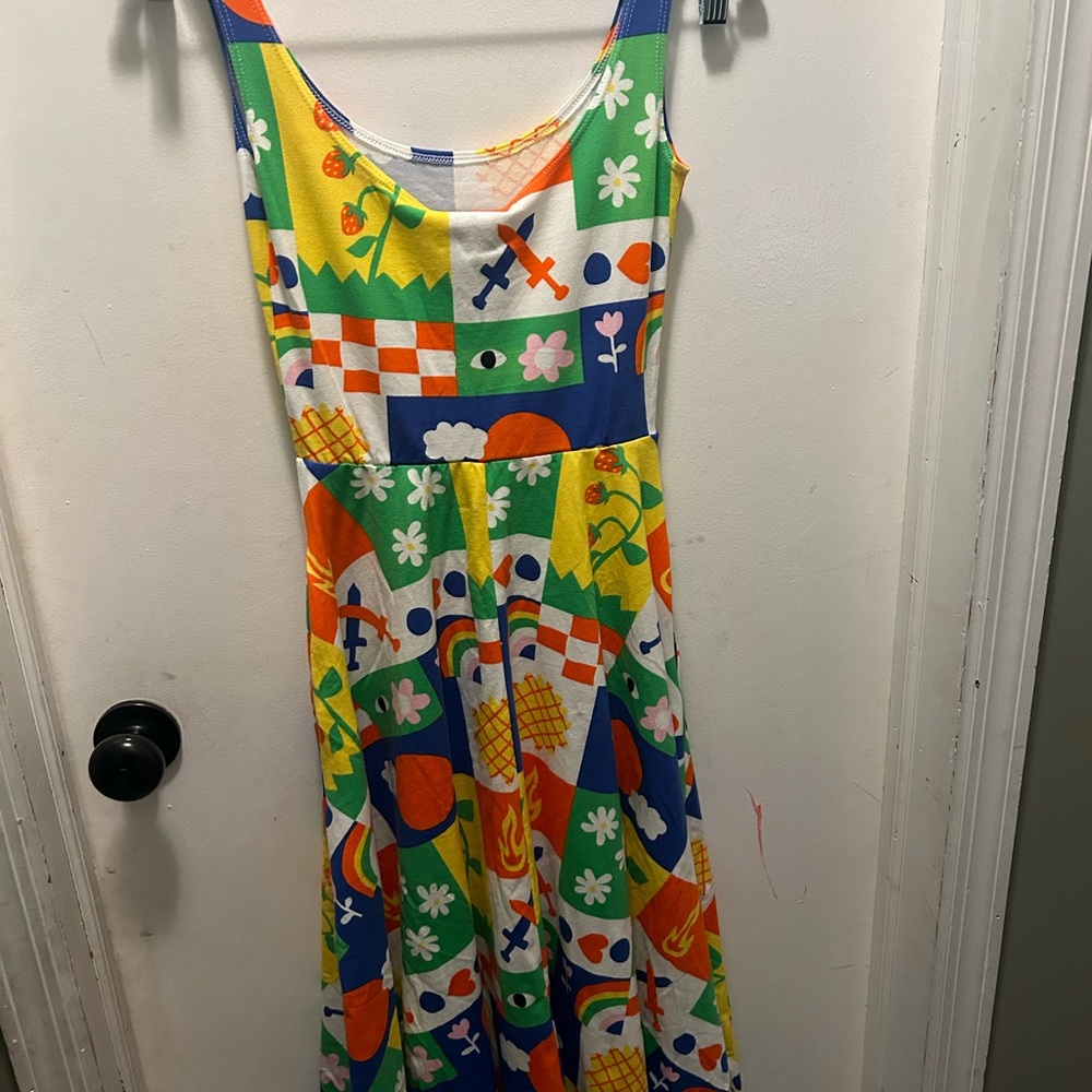 Nooworks Colorful Patchwork Midi Dress - Picture 2 of 4